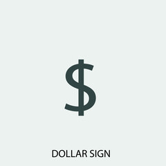 Dollar_sign vector icon illustration sign