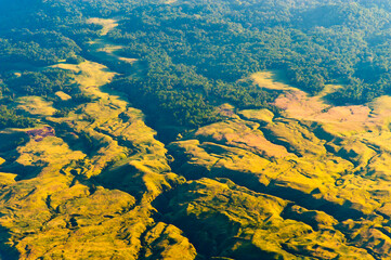 Fototapeta na wymiar Aerial Mount Rinjani Landscape Photo, Lombok, Indonesia, Asia