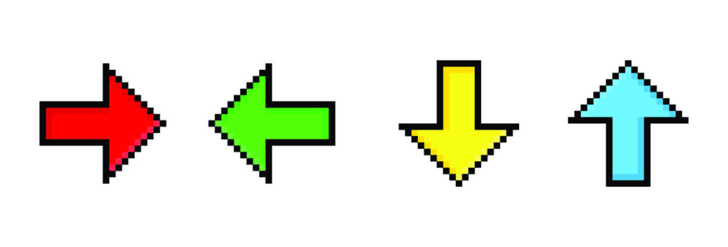 Arrow  Pixel Art Icon Vector 8 Bit Game 