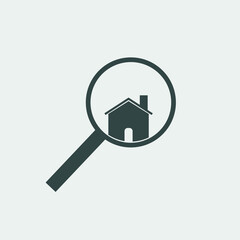 search home vector icon illustration sign