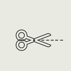 scissors vector icon illustration sign 