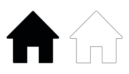 House icon vector. House, real estate icon symbol isolated on a white background.