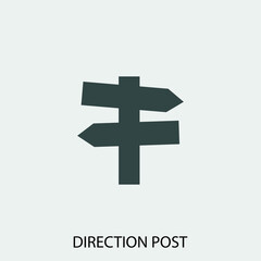 Obraz premium direction post vector icon illustration sign 