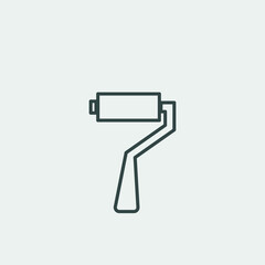 paint roller vector icon illustration sign 
