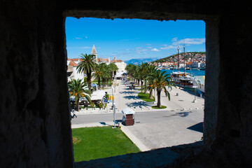 Photo of Trogir water front, Obala Bana Berislavica, Trogir, Dalmatian Coast, Croatia, Europe