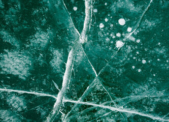 ice texture on a frozen lake
