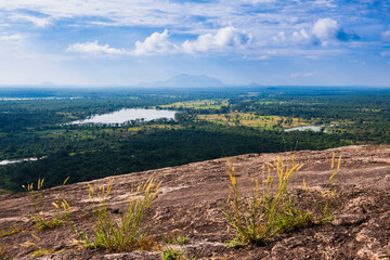 Fototapeta na wymiar Sri Lanka landscape, taken from Pidurangala Rock, North Central Province, Sri Lanka, Asia