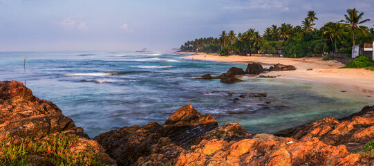 Midigama Beach, near Weligama on the South Coast of Sri Lanka, Asia