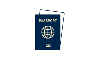 Passport document icon vector, International passprot for tourism travel icon