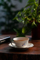 hot tea, plants and a good book