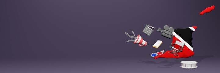 3d rendering of cinema in Trinidad and Tobago for social media and website covers