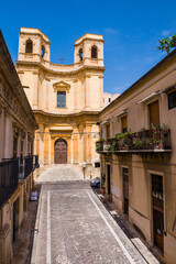 Obraz premium Church of Montevergine (Chiesa di Montevergine), Noto, Val di Noto, UNESCO World Heritage Site, Sicily, Italy, Europe