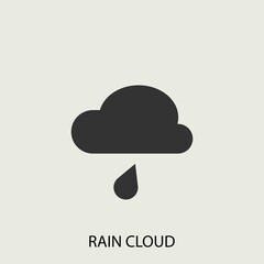 rain cloud vector icon illustration sign 