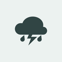 thunder vector icon illustration sign 