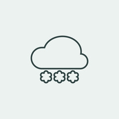 Obraz premium snowing vector icon illustration sign 