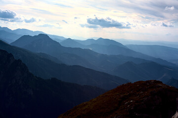 Obraz premium sunset over the mountains