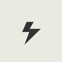 thunder vector icon illustration sign 