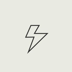 thunder vector icon illustration sign 
