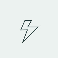 thunder vector icon illustration sign 