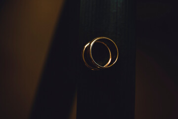 rings on a dark background