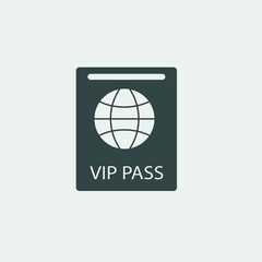 passport vector icon illustration sign 