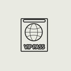 passport vector icon illustration sign 