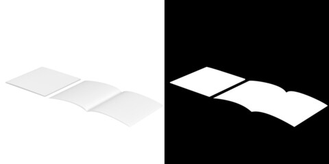 3D rendering illustration of some square brochure mockups