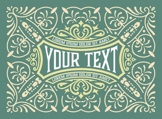 Western card with vintage style