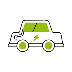 green electric car