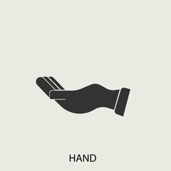 heart in hand vector icon illustration sign 