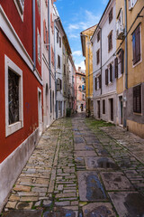 Obraz na płótnie Canvas Piran side streets, Slovenian Istria, Slovenia, Europe