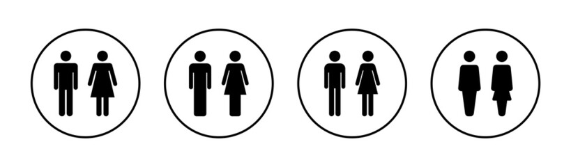 Man and woman icons set. male and female sign and symbol. Girls and boys