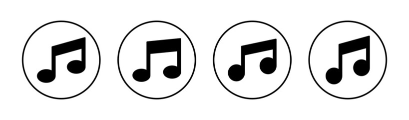 Music icons set. note music sign and symbol