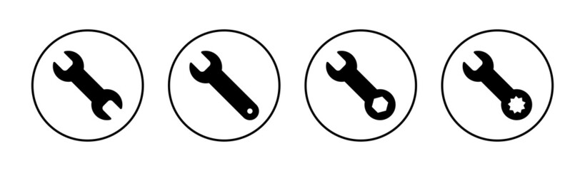 Wrench icons set. repair icon. tools sign and symbol