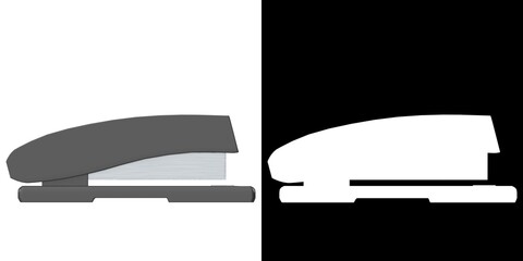 3D rendering illustration of a stapler