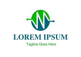 Pulse letter N Logo Template Design Vector, Emblem, Design Concept, Creative Symbol, Icon