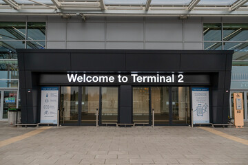 Entrance to the new Terminal 2 at Manchester Airport