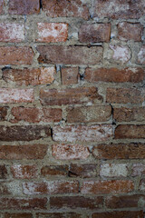 Close up of Dirty brick wall