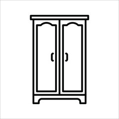 cupboard icon. Elements of furniture icon. vector illustration for websites, web design, mobile app, info graphic on white background