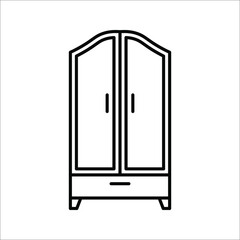 cupboard icon. Elements of furniture icon. vector illustration for websites, web design, mobile app, info graphic on white background