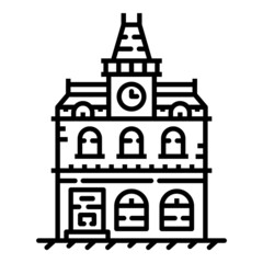 Obraz premium House Flat Icon Isolated On White Background
