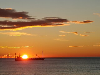 sunset over the sea