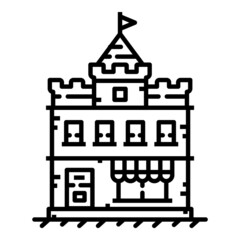 Obraz premium House Flat Icon Isolated On White Background
