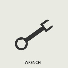 wrench vector icon illustration sign 