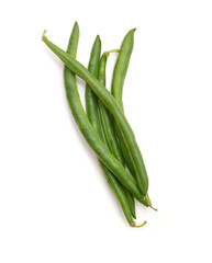 Green beans isolated on a white background