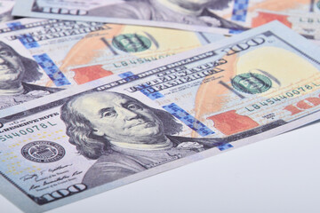 $ 100 banknotes, money, make 100 coins on Franklin