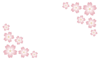 キレイな桜のフレームのイラスト素材　②
