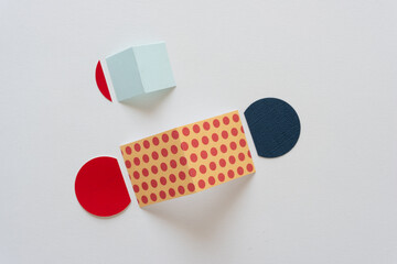 3d shapes with circles and dots