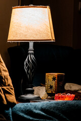 lamp on the table