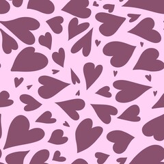 seamless pattern with hearts red valentine 